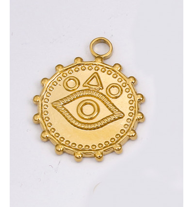 pendentif oeil égyptien en acier inoxydable (1pc)