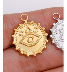 pendentif oeil égyptien en acier inoxydable (1pc)