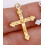 pendentif croix moyenne en acier inoxydable (1pc)