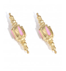 Connecteur indien avec émaillage rose