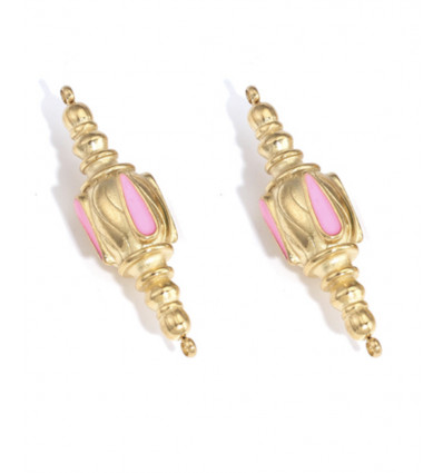 Connecteur indien avec émaillage rose