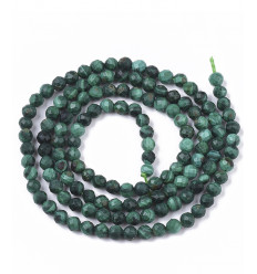 3mm - malachite facette - Chapelet pierre