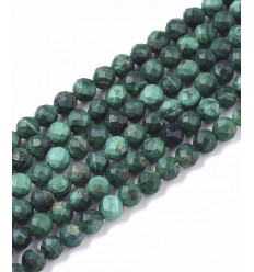 3mm - malachite facette - Chapelet pierre