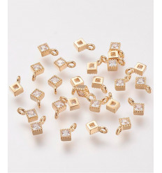 Mini pendentif losange avec zircon