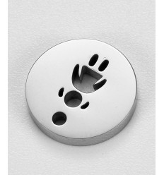 Pendentif pastille inoxydable - petite fille (1pc)