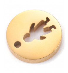 Pendentif pastille inoxydable - petit garçon