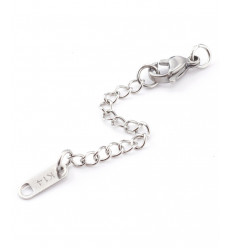 Fermoir + chaine de rallonge en acier inoxydable