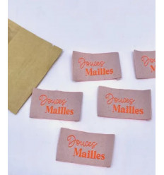 Douces mailles - Étiquette tissée à coudre
