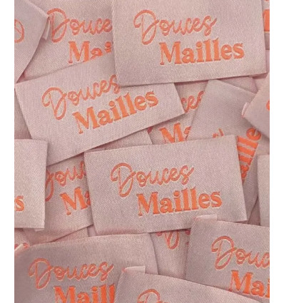 Douces mailles - Étiquette tissée à coudre