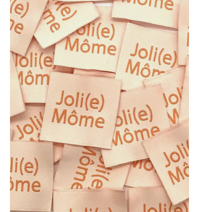 Joli(e) Môme - Étiquette tissée à coudre