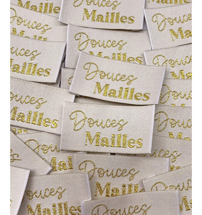 Douces Mailles - Étiquette tissée à coudre