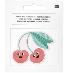 Ecusson cerise double