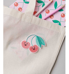 Ecusson cerise double