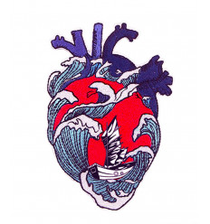 Ecusson coeur et vagues