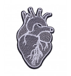 Ecusson coeur humain brodé