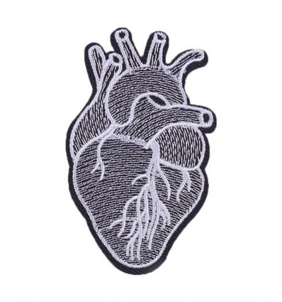 Ecusson coeur humain brodé