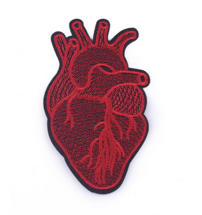 Ecusson coeur humain brodé
