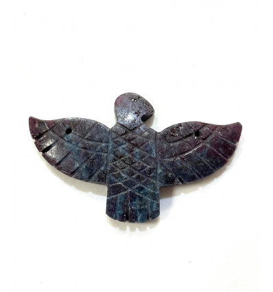 Pendentif aigle en rubis zoisite