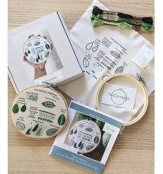 Kit broderie "apprentissage de broderie points végétaux" - The comptoir