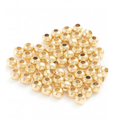 3mm - sachet +/- 250 perles acier inox.