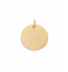 16mm - Pendentif médaille inoxydable (1pc)