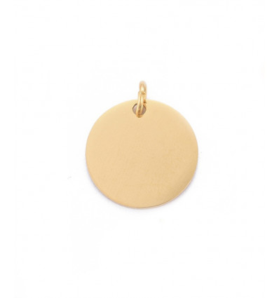 16mm - Pendentif médaille inoxydable (1pc)