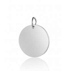 16mm - Pendentif médaille inoxydable (1pc)
