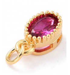 Mini pendentif zircon ovale