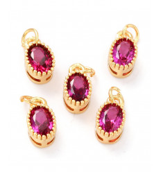 Mini pendentif zircon ovale