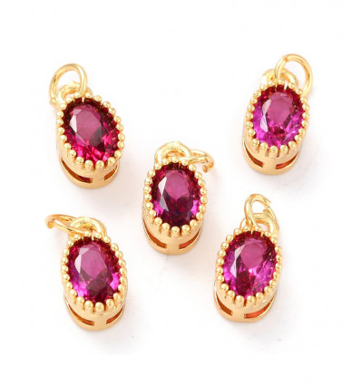 Mini pendentif zircon ovale