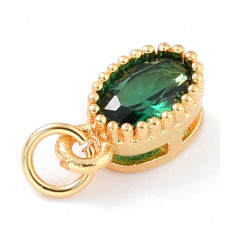 Mini pendentif zircon ovale