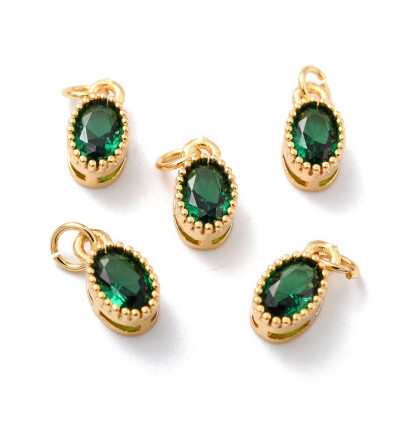 Mini pendentif zircon ovale