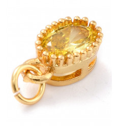 Mini pendentif zircon ovale