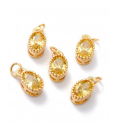 Mini pendentif zircon ovale