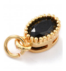 Mini pendentif zircon ovale