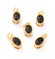 Mini pendentif zircon ovale