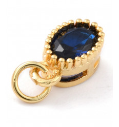 Mini pendentif zircon ovale