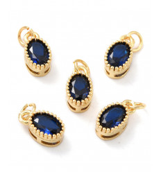 Mini pendentif zircon ovale