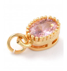 Mini pendentif zircon ovale