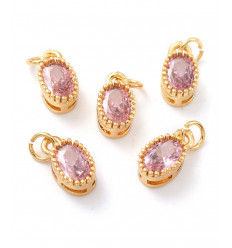 Mini pendentif zircon ovale