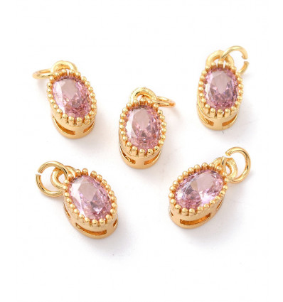 Mini pendentif zircon ovale