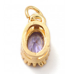 Mini pendentif zircon ovale