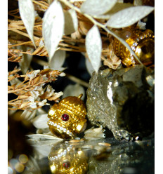 Pendentif ethnique Talisman indien - Malachite/lapis lazuli