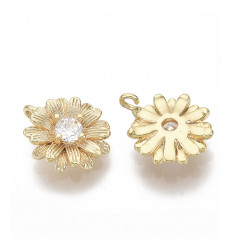 Pendentif paquerette + zirconium