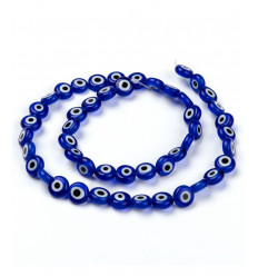 8mm - chapelet oeil protecteur bleu