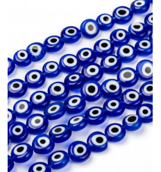 8mm - chapelet oeil protecteur bleu