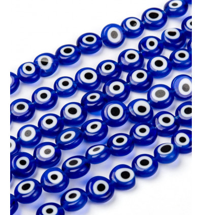 8mm - chapelet oeil protecteur bleu