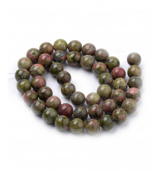 4mm - Chapelet pierre - unakite