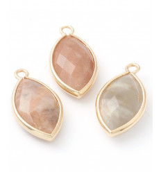 pendentif larme sertie en pierre du soleil