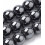 4mm - hématite synthétique noir - Chapelet pierre